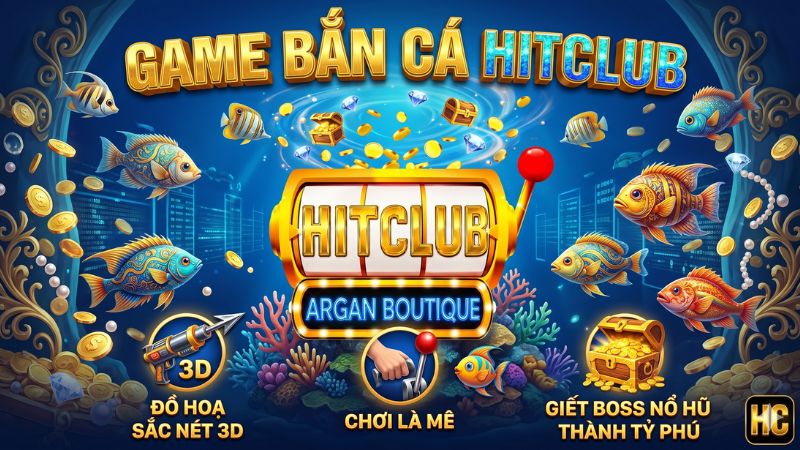 Giao diện sảnh game bắn cá đổi thưởng Hitclub với đồ họa 3D sắc nét dưới lòng đại dương